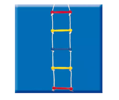 Kötéllétra, 2 m, színes műanyag, 5 fokos - Dohány-Toys