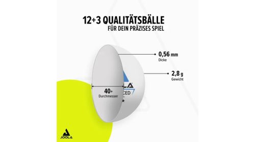 Pingponglabda készlet 24 db 40+ fehér – JOOLA ADVANCED TRAINING