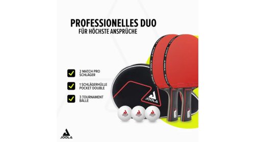 Pingpongütő szett tokkal és 3 labdával DUO PRO – JOOLA