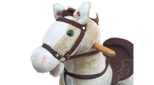 Plüss hintaló hanggal, bézs TIME LEADER