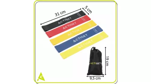 Erősítő gumiszalag készlet 5 db-os MINI BAND - ACTIGET