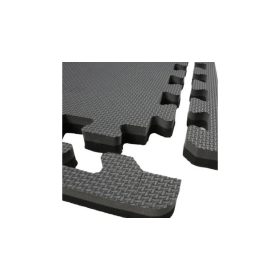   Szegély Puzzle tatami szőnyeghez 100x100x2 cm szürke-fekete, PRO-Sport