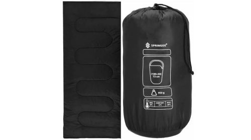 Hálózsák 190x73 cm – fekete-kék – SPRINGOS