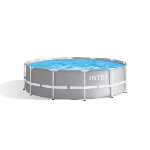 Vízforgatós medence szett, fémvázas 366 x 99 cm INTEX PRISM FRAME POOL 26716 + létrával!