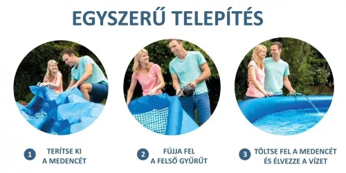 Intex Easy vízforgatós medence szett 244x61 cm, vízforgatóval – 28108