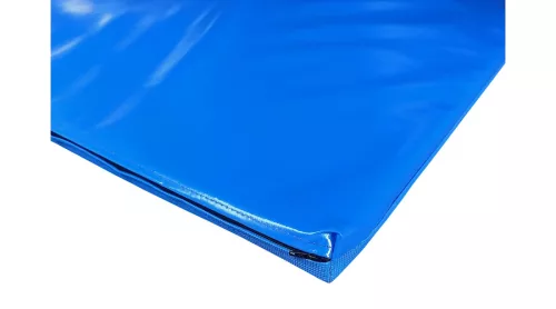 Huzat cselgáncs szőnyeghez 200×100×4 cm, csúszásmentes műbőr EPVC, kék – PRO-Sport