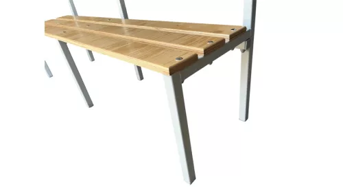 Öltözőpad 150 cm háttámlás egyoldalas PRO-Sport Classic