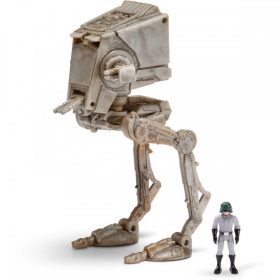   Star Wars – Csillagok háborúja Felderítő Terepjáró Lépegető (AT-ST) jármű figurával, 8 cm + AT-ST Driver – Jazwares