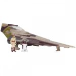   Star Wars - Csillagok háborúja 13 cm-es jármű figurával - Jedi Starfighter (Delta 7-B) + Obi-Wan Kenobi és R4-P17 Jazwares