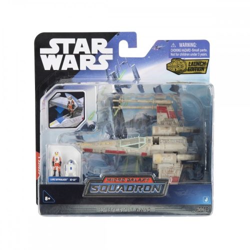 Star Wars – Csillagok háborúja X-Wing (Vörös Ötös) jármű figurával, 13 cm + Luke Skywalker és R2-D2 – Jazwares