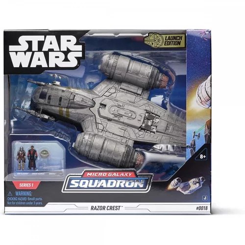 Star Wars – Csillagok háborúja Razor Crest csatahajó jármű figurákkal, 20 cm – Jazwares