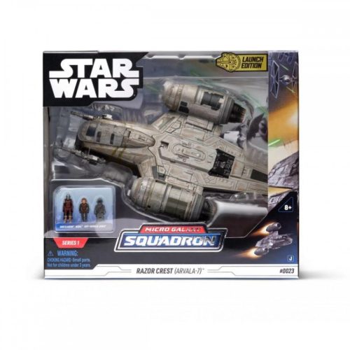 Star Wars – Csillagok háborúja Razor Crest Arvala-7 csatahajó jármű figurákkal, 20 cm – Jazwares