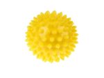 TULLO Tüskés masszírozó labda 6,6 cm sárga Premium