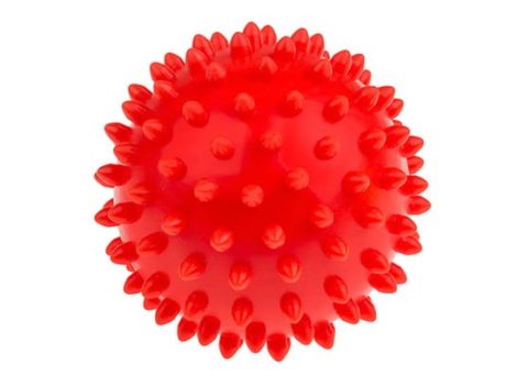 TULLO Tüskés masszírozó labda 9 cm piros Premium