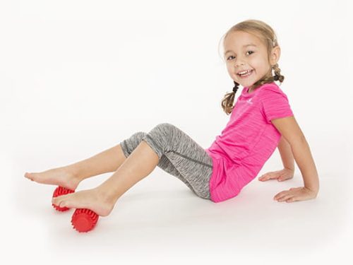 Tüskés rehabilitációs masszírozó henger 15 cm – piros, Tullo