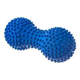   Tüskés rehabilitációs masszírozó duoball henger 15,5 cm – kék, Tullo