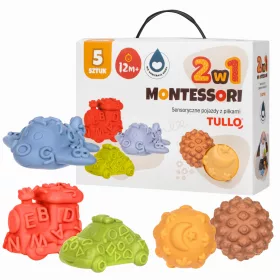   Szenzoros érzékelő járművek labdákkal 2in1 5 darabos szett Montessori – TULLO