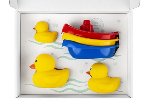 Fürdőjáték gumikacsák és csónakok lyuk nélkül 6 db – Tullo
