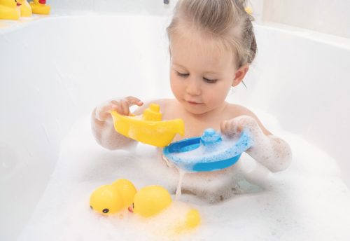 Fürdőjáték gumikacsák és csónakok lyuk nélkül 6 db – Tullo