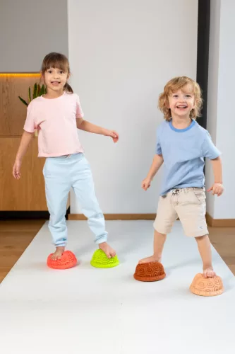 Egyensúlyozó félgömb, teknőspáncél mintás, 1 db barna, TULLO