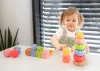 Fejlesztő szenzoros piramis Montessori 4in1 18 darabos szett – TULLO
