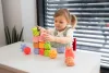Fejlesztő szenzoros piramis Montessori 4in1 14 darabos szett – TULLO
