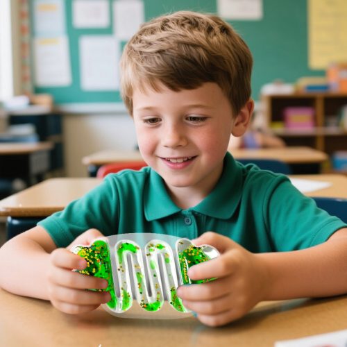 Szenzoros folyadékkal töltött simító, labirintus, zöld – Tullo