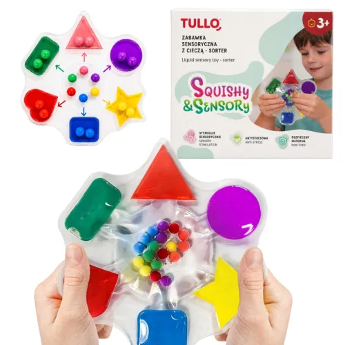 Szenzoros forma- és színválogató 16×16 cm – Tullo