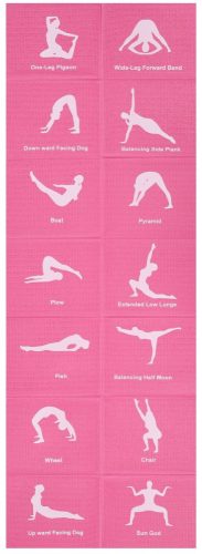 Jóga oktató matrac összehajtható 170x60x0,5 cm – pink, ENERO-Fit