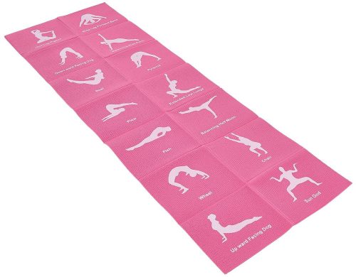 Jóga oktató matrac összehajtható 170x60x0,5 cm – pink, ENERO-Fit