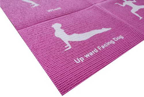 Jóga oktató matrac összehajtható 170x60x0,5 cm – pink, ENERO-Fit