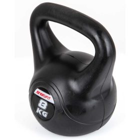   Füles súlyzó, kettlebell, cementes, fekete 8 kg ENERO fit 