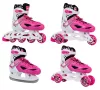4 in 1 görkorcsolya jégkorcsolya állítható 26-29, pink, ENERO