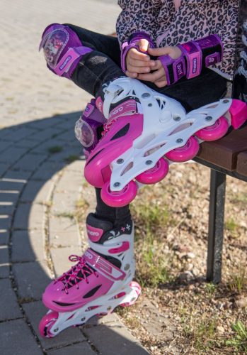 4 in 1 görkorcsolya jégkorcsolya állítható 30-33, pink, ENERO
