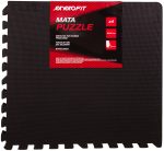   Puzzle fitnesz szőnyeg EVA fekete 60x60x1 cm (4 db-os) ENERO FIT