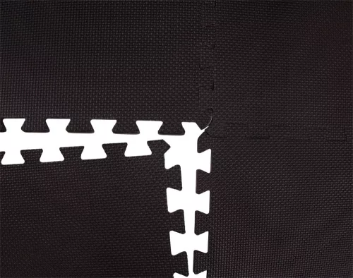 Puzzle fitnesz szőnyeg EVA fekete 60x60x1 cm (4 db-os) ENERO FIT