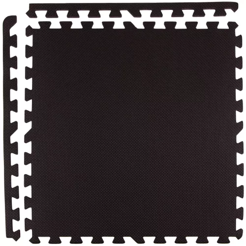 Puzzle fitnesz szőnyeg EVA fekete 60x60x1 cm (4 db-os) ENERO FIT