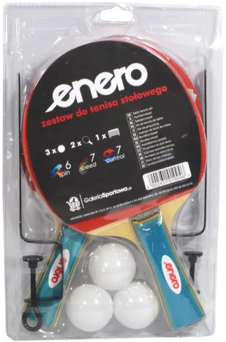 Pingpong szett hálóval, 2 ütő + 3 labda – ENERO