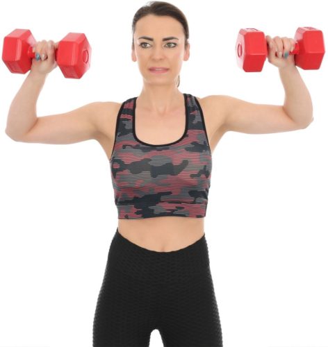 Kézisúlyzó 2x3 kg piros ENERO-Fit