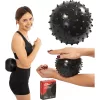 Tüskés masszázslabda 13 cm fekete – EB-Fit