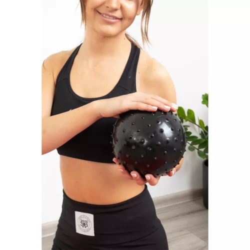 Tüskés masszázslabda 13 cm fekete – EB-Fit