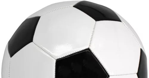 Focilabda, retro – műbőr, 22 cm, fekete-fehér – ENERO