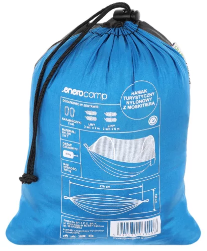 Függőágy szúnyoghálóval – 270×140 cm, 200 kg-ig, ENERO