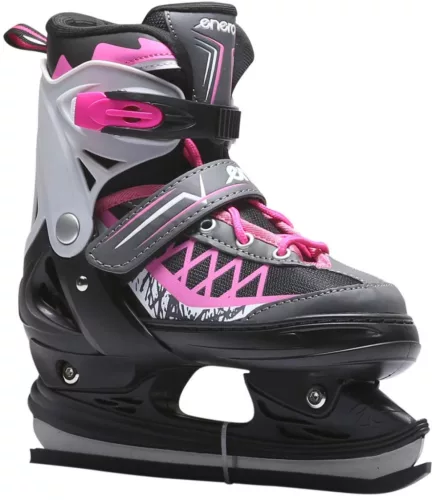 4 in 1 görkorcsolya jégkorcsolya, világító LED, állítható Pink-Szürke 38-41 ENERO