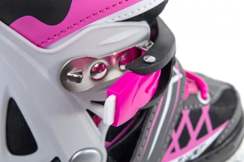 4 in 1 görkorcsolya jégkorcsolya, világító LED, állítható Pink-Szürke 38-41 ENERO