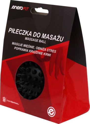 Tüskés masszírozó labda fekete Hard 7 cm dobozos – ENERO-Fit
