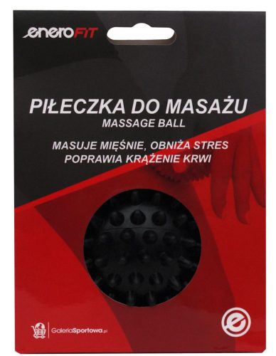 Tüskés masszírozó labda fekete Hard 7 cm dobozos – ENERO-Fit