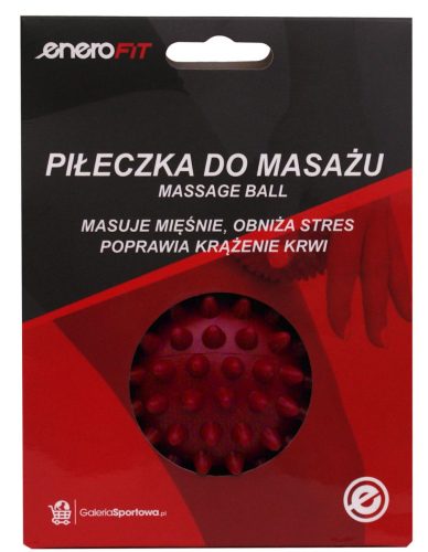 Tüskés masszírozó labda 7 cm piros dobozos – ENERO-Fit