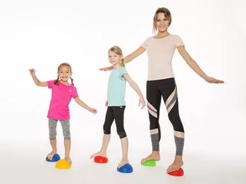 Egyensúlyozó masszázs félgömb, gyémánt mintás 1 db Bordó ENERO-Fit