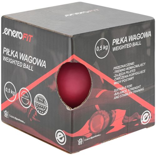 Súlylabda 0,5 kg – fukszia, 10 cm – ENERO Fit